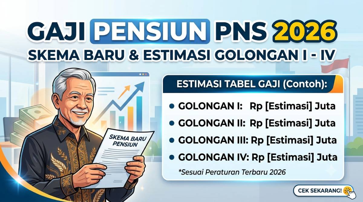 Rincian Gaji Pensiun PNS 2026: Skema Baru dan Estimasi Golongan I sampai IV